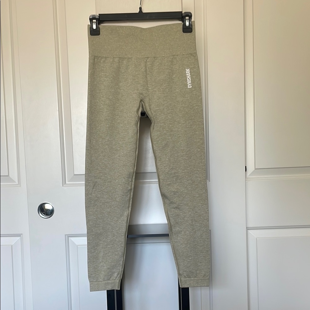 Gymshark Seamless Light Olive Green Leggings for Active Comfort